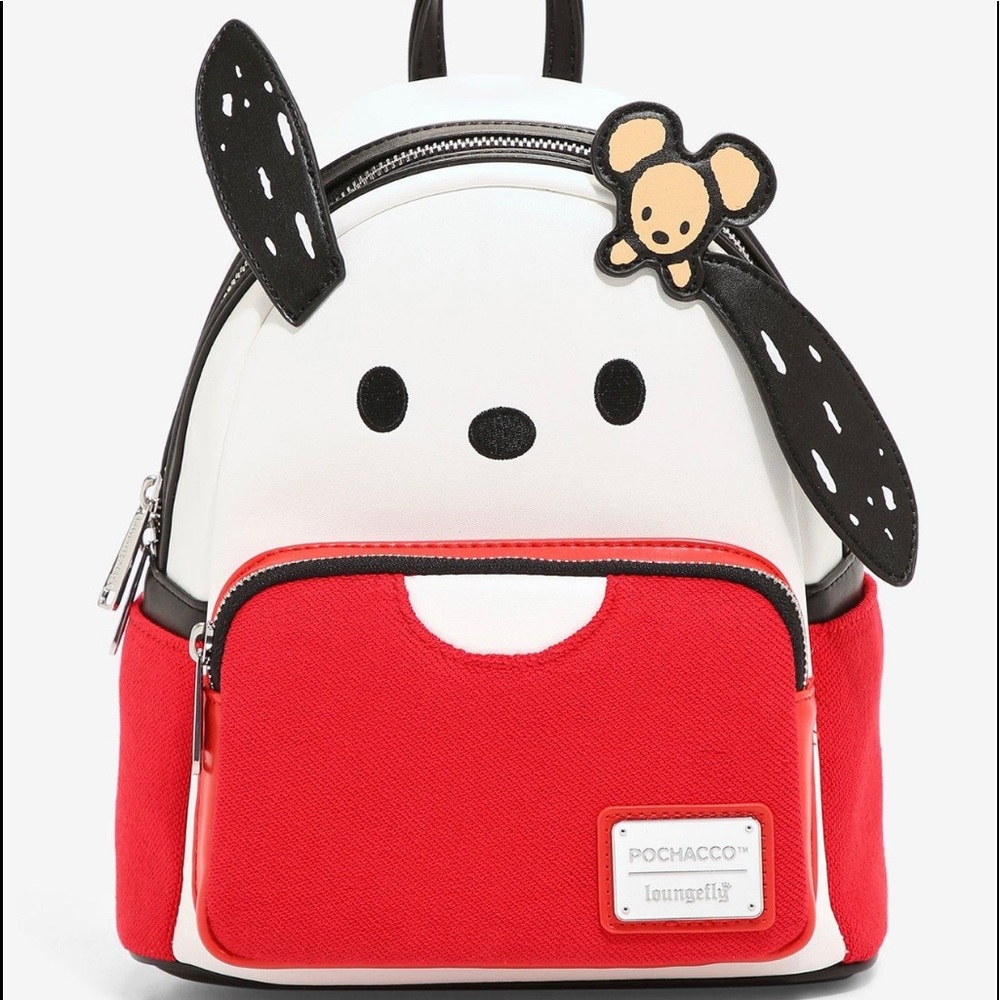 LOUNGEFLY SANRIO POCHACCO RED T-SHIRT FIGURAL MINI BACKPACK